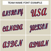 Custom Cream Red-Royal Classic Style Crew neck T-Shirts Full Sublimated